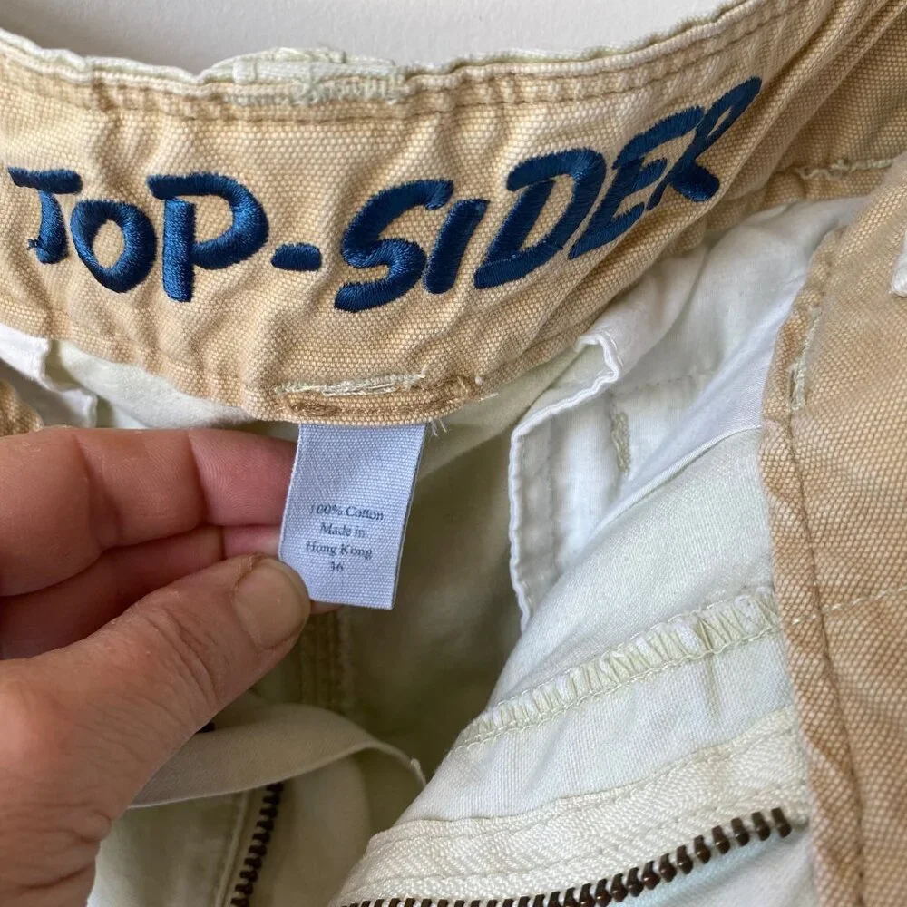 Top-Sider off white cargo shorts multi pockets outdoors vintage‎ men 36